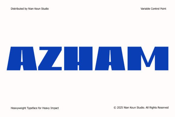 Azham: A Bold Display Font for High-Impact Design