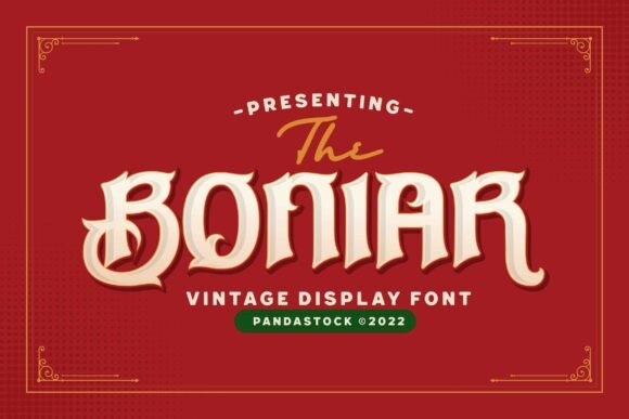 Boniar: Vintage Display Typeface with Modern Impact