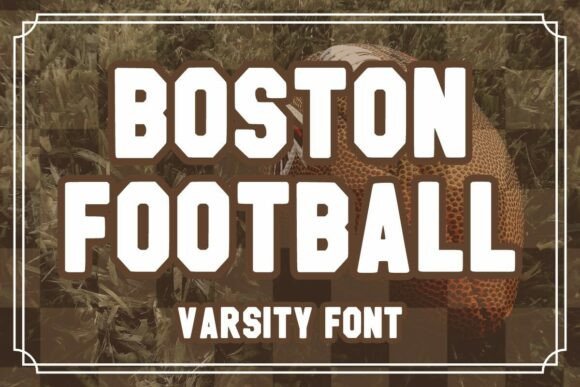 Bostonfootball Regular: A Vintage Varsity Font for Impactful Design Projects