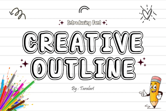 Creativeoutline Regular: A Playful Font for Creative Projects