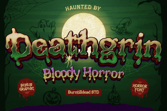Deathgrin: A Spooky Display Font for Bold, Haunting Typography