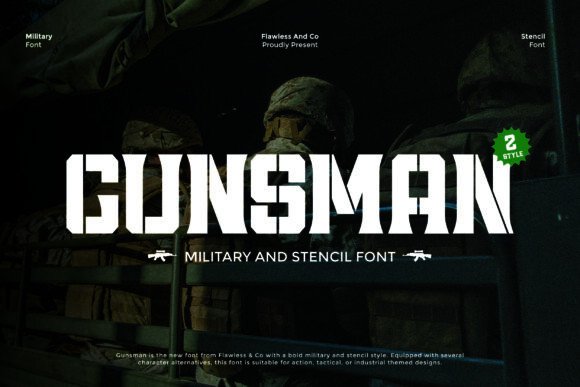 Gunsman Font: Strength and Style for Bold Design Projects