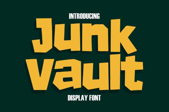 Junk Vault: A Dynamic Display Font for Bold, Creative Projects