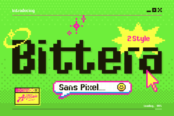 Level Up Your Typography with Bittera: The Retro 8-bit Pixel Typeface