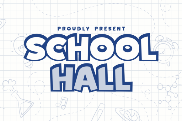 School Hall Font: A Playful Display Typeface for Creative Projects