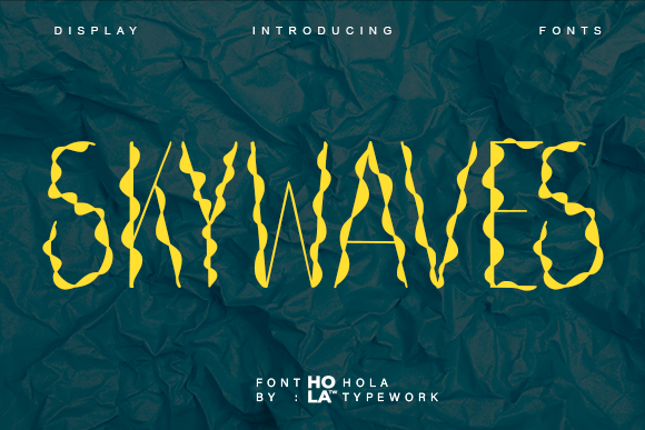 Skywaves: The Textured Display Font That Elevates Your Visual Projects