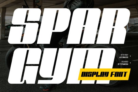 Spargym: The Bold Modern Italic Geometric Display Font for Dynamic Branding and Sports Tech