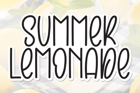 Summer Lemonade: A Fresh Typography Choice for Vibrant Designs
