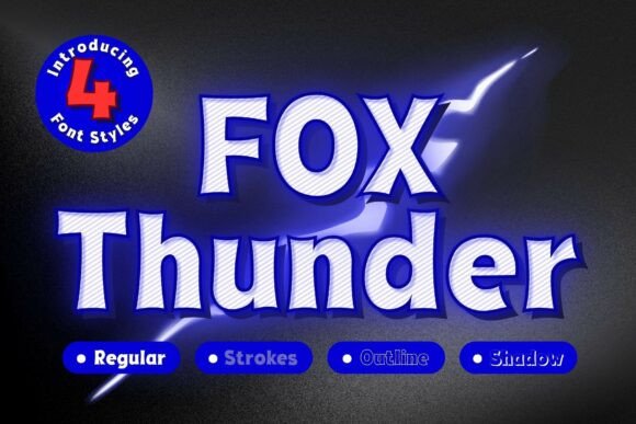 Unleashing Creativity with Fox Thunder: A Dynamic Display Font for Bold Design Projects