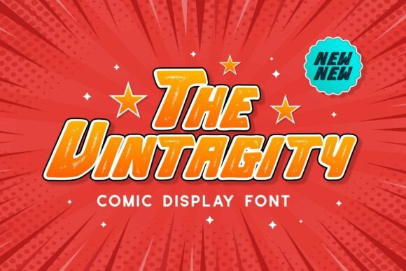Vintagity: The Bold Comic Display Font That Adds Energy and Nostalgia to Your Designs